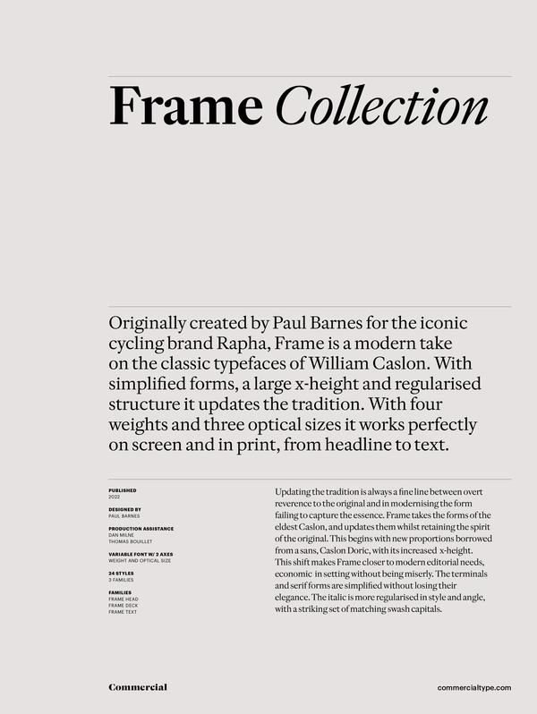Thumbnail of Frame Collection PDF specimen cover